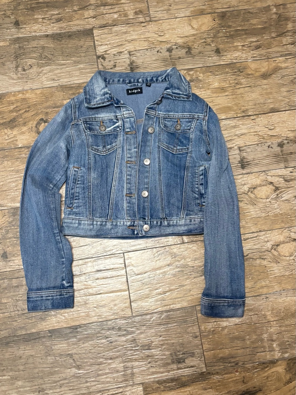 kidpik Blue Denim Cropped Jacket